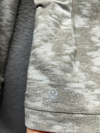 Lululemon Its Rulu Run Long Sleeve Shirt Size 4 Data Rush Mini Jacquard White Opal Rover