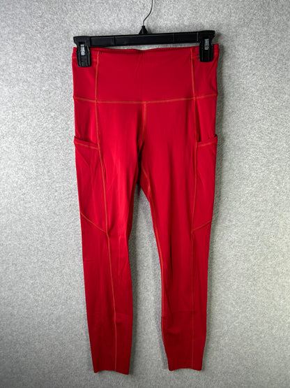 Lululemon Fast & Free 7/8 Tight II Non-Reflective Nulux 25" Size 6 Dark Red