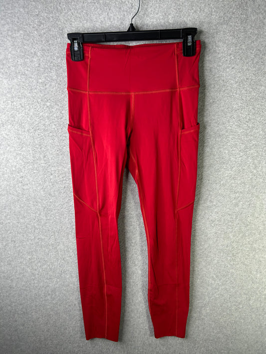 Lululemon Fast & Free 7/8 Tight II Non-Reflective Nulux 25" Size 6 Dark Red