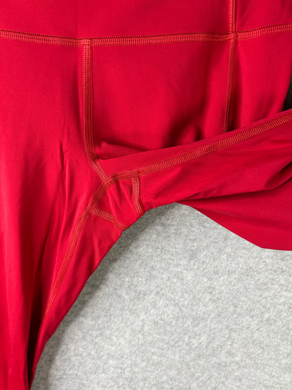 Lululemon Fast & Free 7/8 Tight II Non-Reflective Nulux 25" Size 6 Dark Red