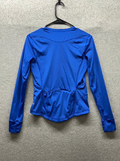 Lululemon Flash Forward Half Zip Size 4 Cerulean Blue
