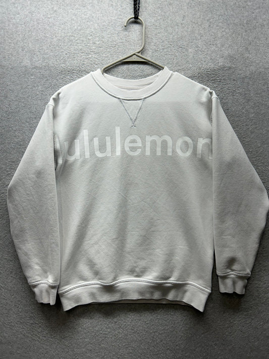 Lululemon All Yours Crew Graphic Sweatshirt Size 6? White