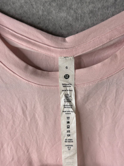 Lululemon Love Crew T-Shirt Size 6 Strawberry Milkshake
