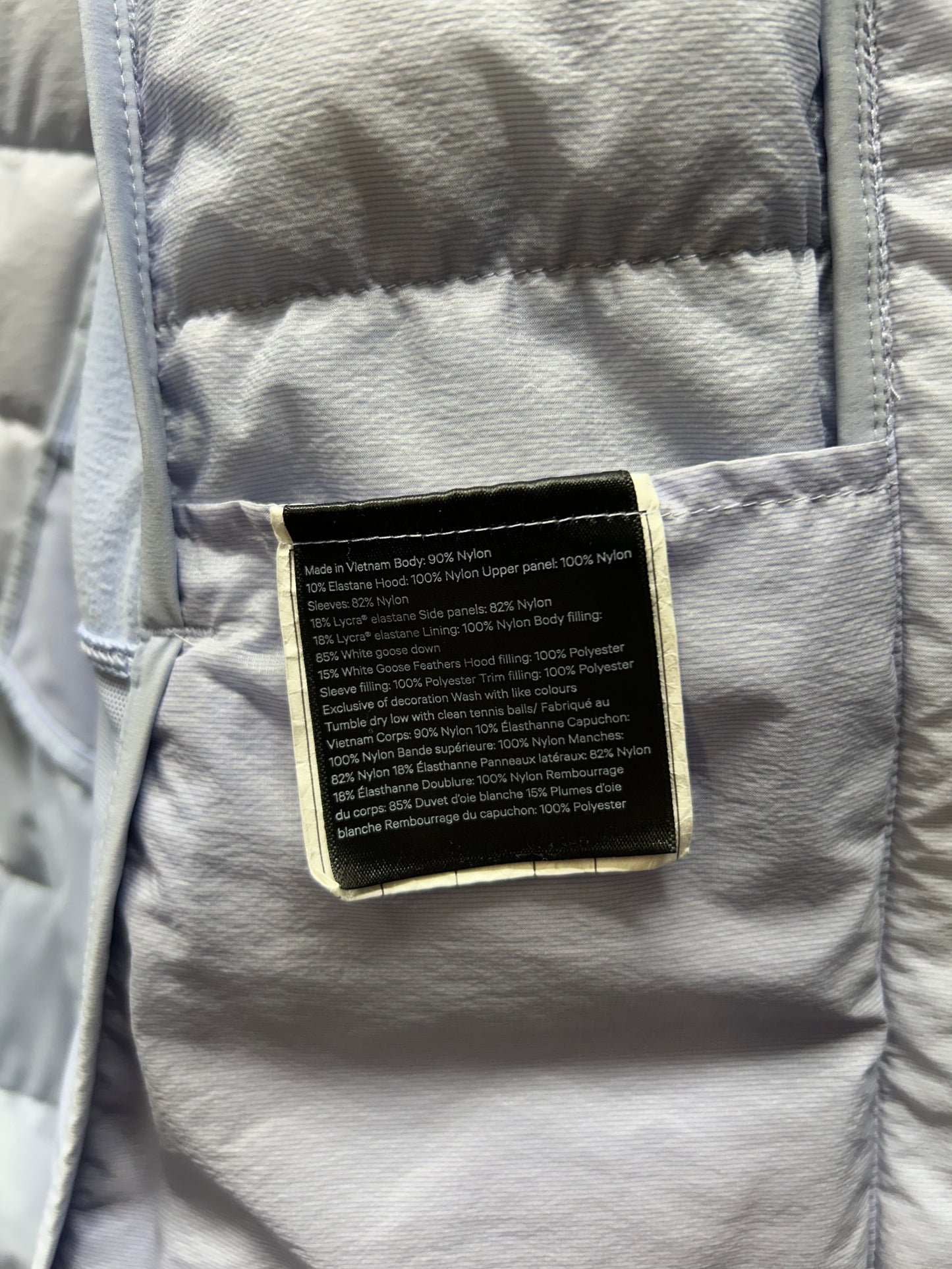 Lululemon Down For It All Jacket Size 8 Lavender Dusk