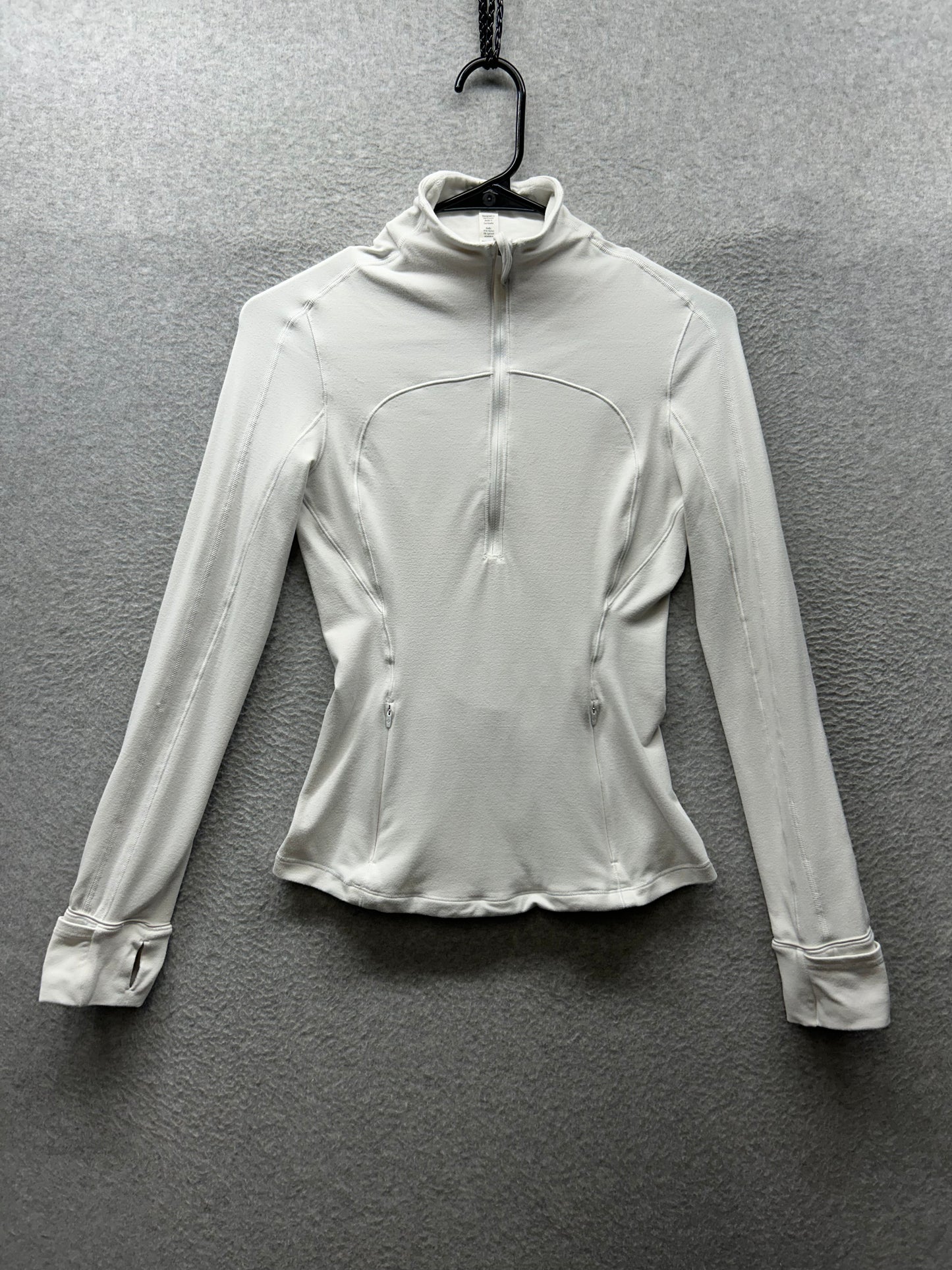 Lululemon Run Briskly 1/2 Zip Size 2 White