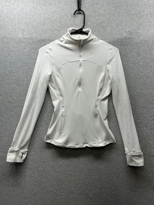 Lululemon Run Briskly 1/2 Zip Size 2 White