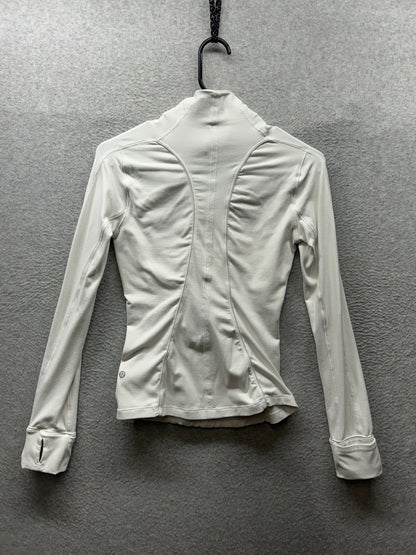 Lululemon Run Briskly 1/2 Zip Size 2 White