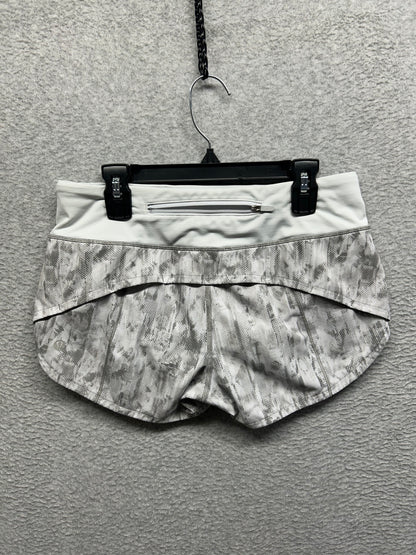 Lululemon Speed Up Short 2.5" Size 4 City Breeze Alpine White Multi