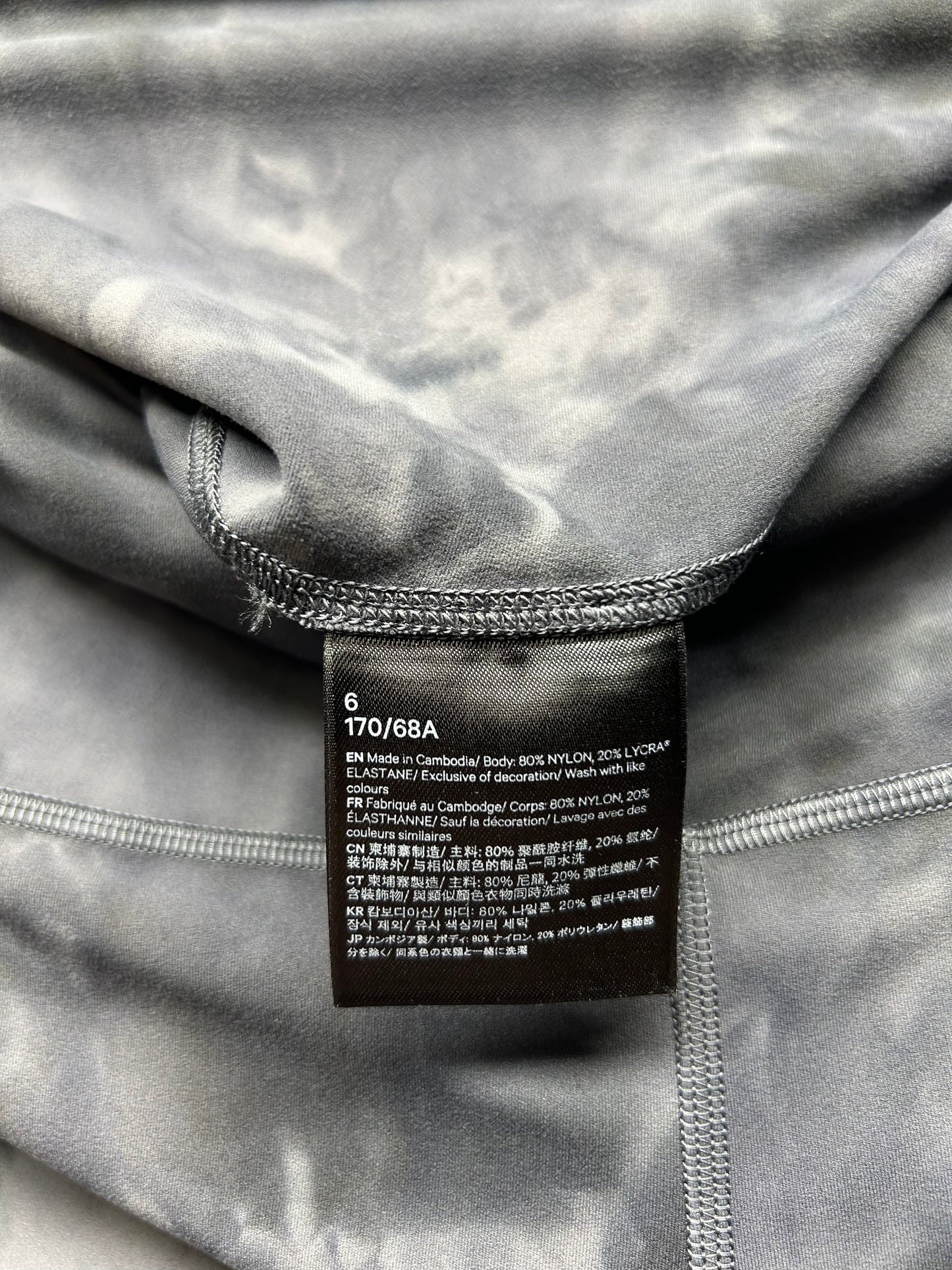 Lululemon Align High-Rise Crop 24" Size 6 Diamond Dye Pitch Grey Graphite Grey