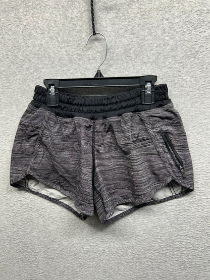 Lululemon Tracker Short IV Size 4 Bit Point Ice Grey Black