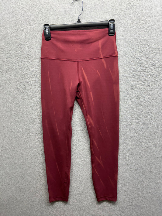 Lululemon Wunder Train High-Rise Tight 25" Size 6 Sun Bleached Wash Red Merlot