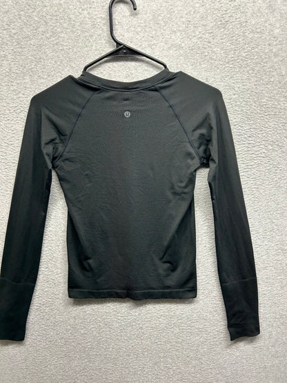 Lululemon Swiftly Tech Long-Sleeve Shirt 2.0 Waist Length Size 4 Black