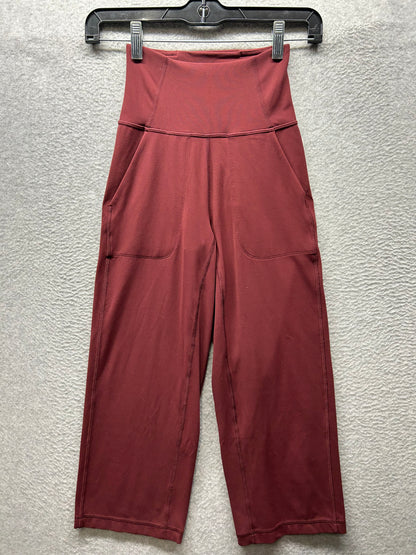 Lululemon Align Super-High-Rise Wide Leg Crop 23" Size 0 Mulled Wine