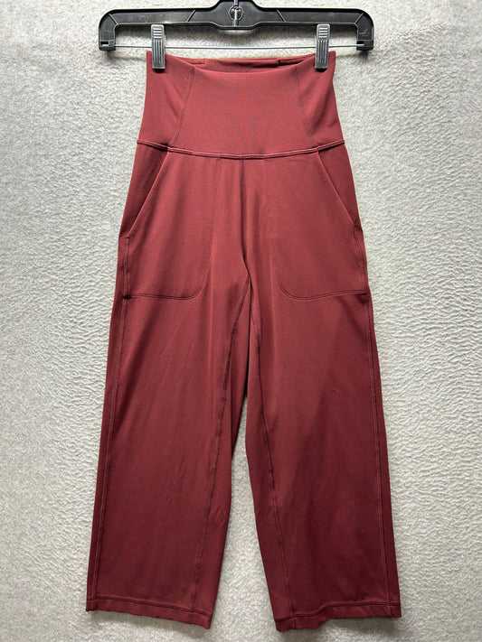 Lululemon Align Super-High-Rise Wide Leg Crop 23" Size 0 Mulled Wine