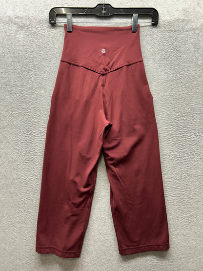 Lululemon Align Super-High-Rise Wide Leg Crop 23" Size 0 Mulled Wine