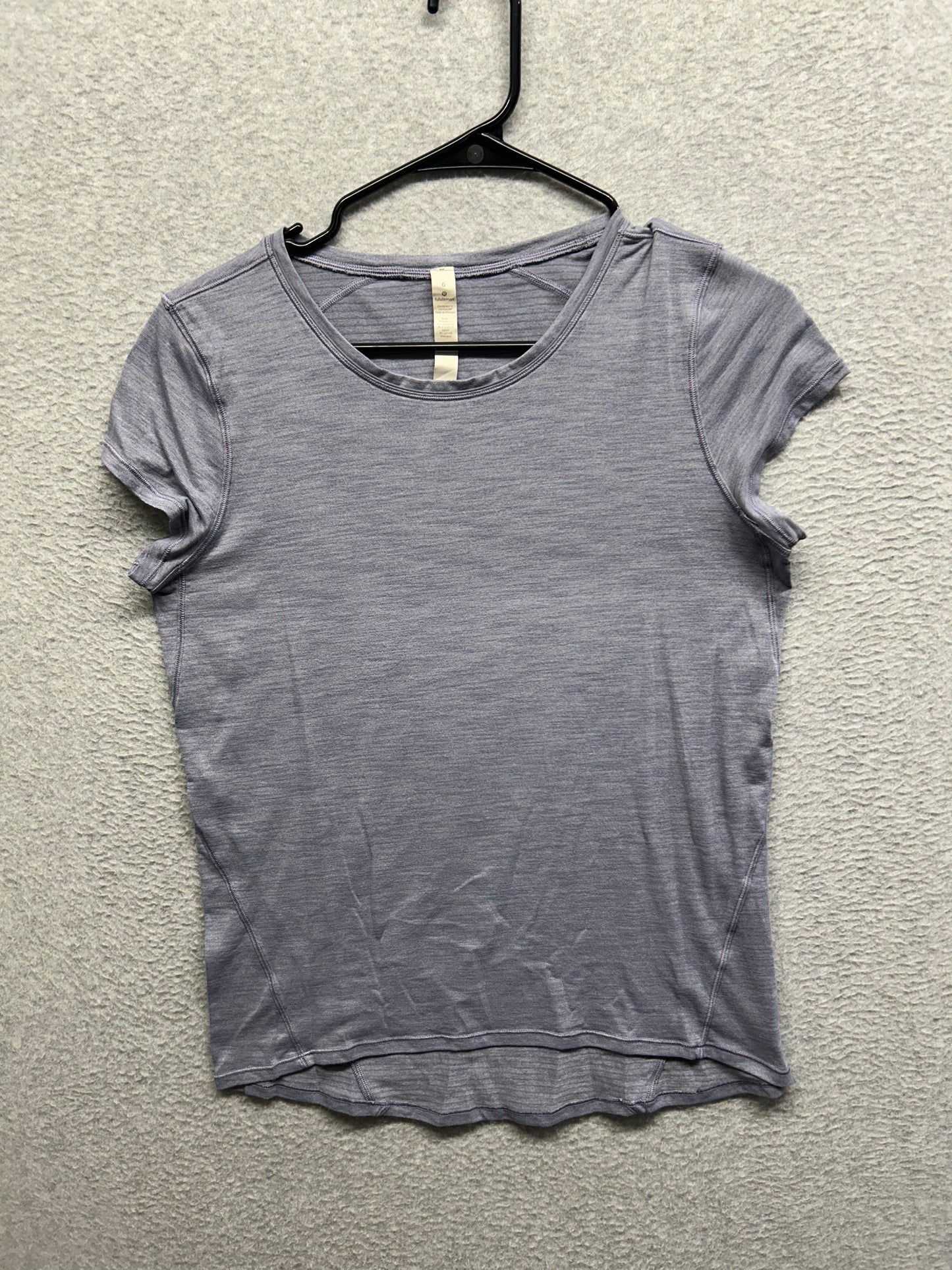 Lululemon Short Sleeve Crew Neck Shirt Size 6 Purple