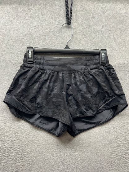 Lululemon Hotty Hot Short II 2.5" Size 6 Reg Incognito Camo Multi Gator Green / Black