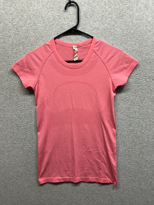 Lululemon Run: Swiftly Tech Short Sleeve Crew Size 6 Heathered Rad Red