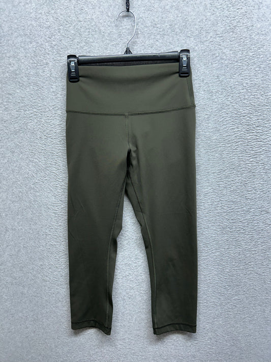 Lululemon Wunder Under Crop Luxtreme 21" Size 6 Dark Olive