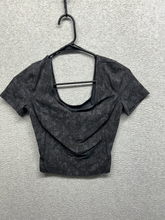 Lululemon Align T-Shirt Size 6 Hideaway Camo Deep Coal Multi