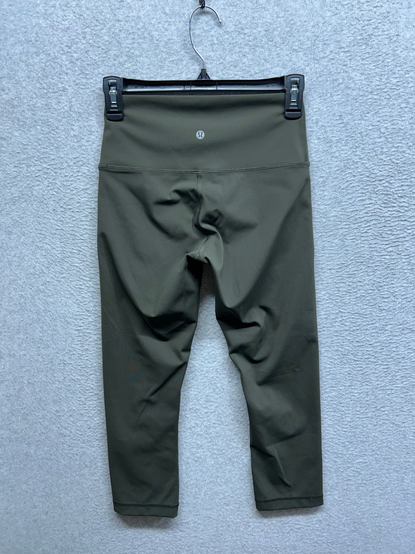 Lululemon Wunder Under Crop Luxtreme 21" Size 6 Dark Olive