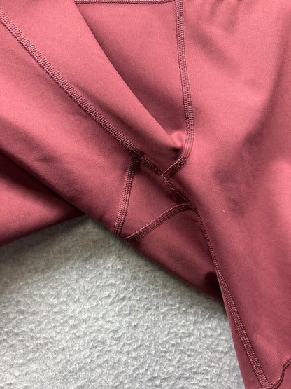 Lululemon Wunder Train Contour Fit High-Rise Short 8" Size 14 Red Merlot