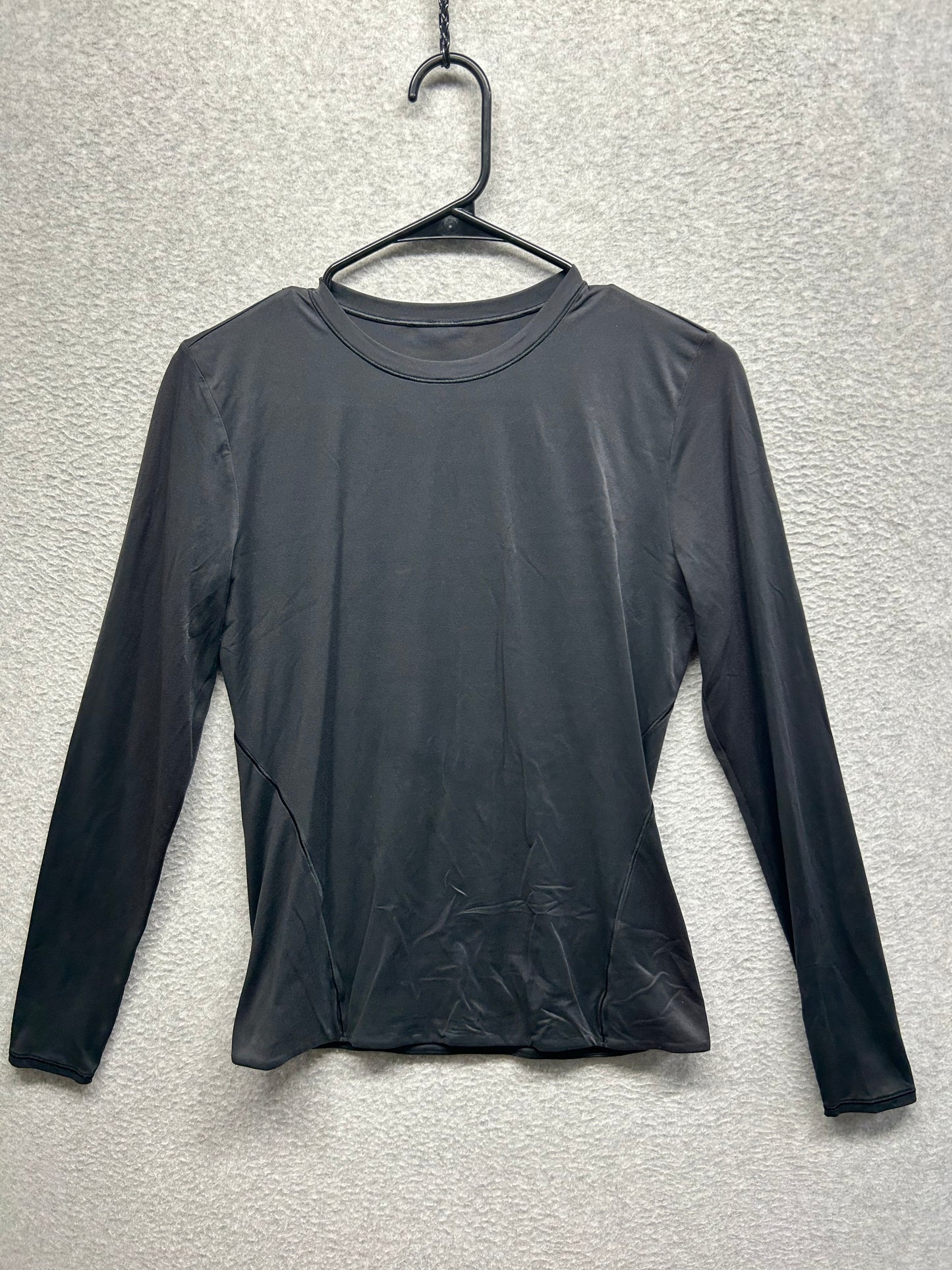 Lululemon Wundermost Ultra-Soft Nulu Crewneck Long-Sleeve Shirt Size 6 Black