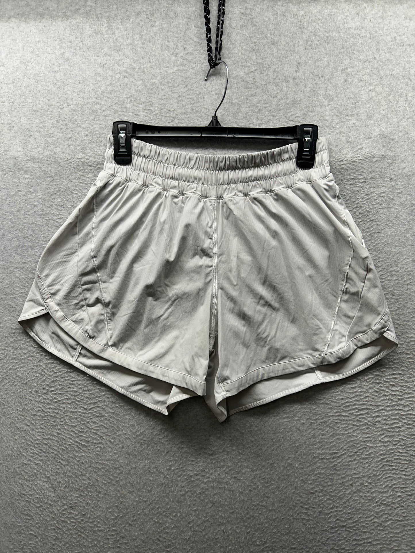 Lululemon Track That High-Rise Lined Short 5" Size 10 White (Sqaure Dot)