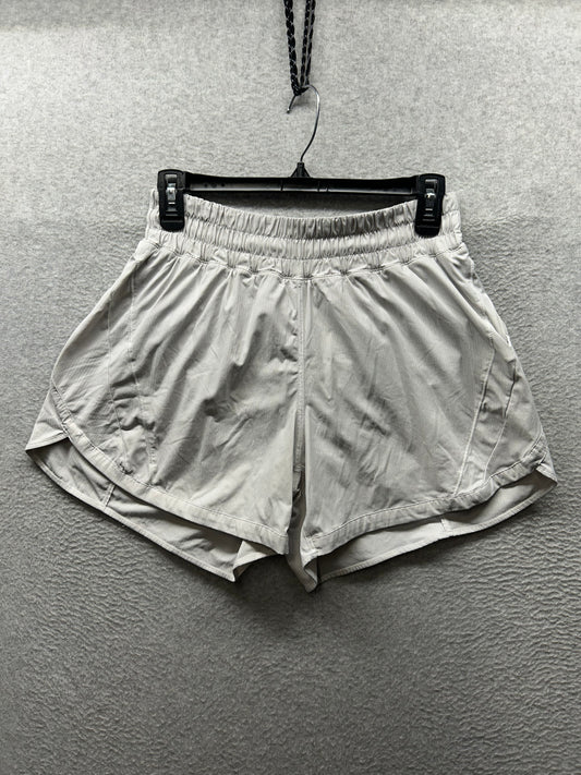 Lululemon Track That High-Rise Lined Short 5" Size 10 White (Sqaure Dot)