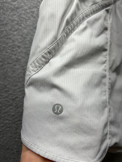 Lululemon Track That High-Rise Lined Short 5" Size 10 White (Sqaure Dot)