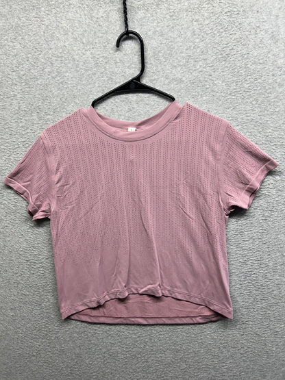 Lululemon Train to Be Short Sleeve Size Small (6) Pink Taupe