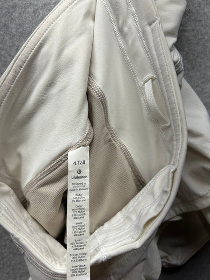 Lululemon Speed Up Short Long 4" Size 4 Updated Fit White