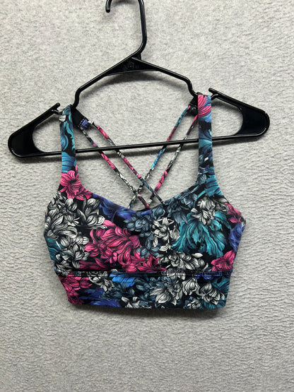 Lululemon Free To Be Bra Long Line Size 6 Nocturnal Floral Multi