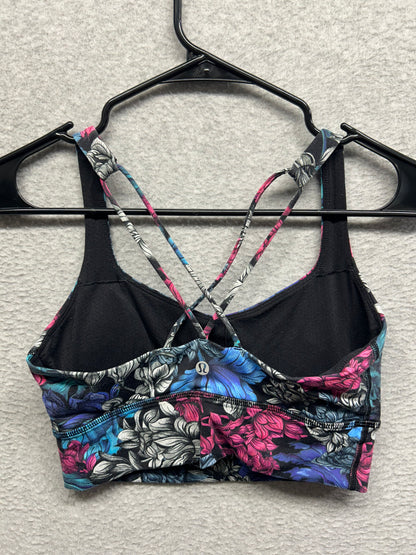Lululemon Free To Be Bra Long Line Size 6 Nocturnal Floral Multi