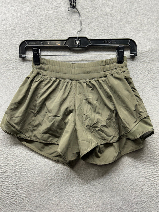 Lululemon Hotty Hot Short II Long 4" Size 4 Sage