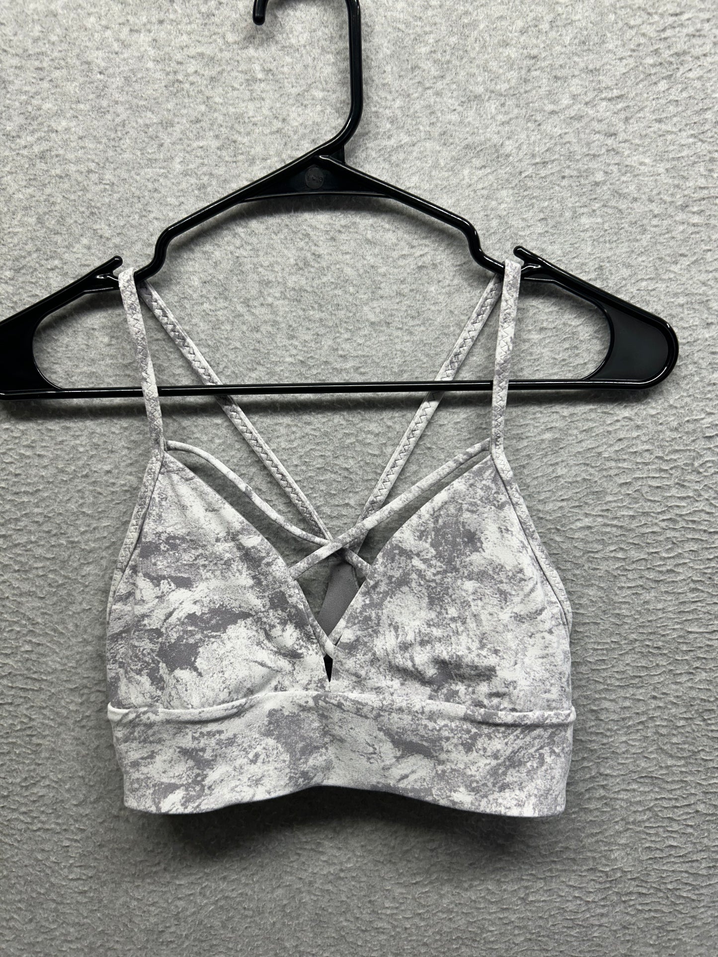 Lululemon Expand Your Limits Bra Size 6 Washed Marble Alpine White Silverscreen