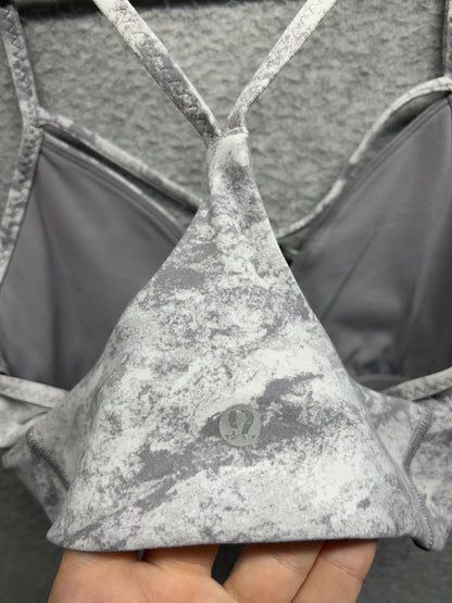 Lululemon Expand Your Limits Bra Size 6 Washed Marble Alpine White Silverscreen