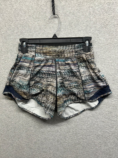 Lululemon Hotty Hot Short 4" Size 6 Digital Oasis Grey Multi