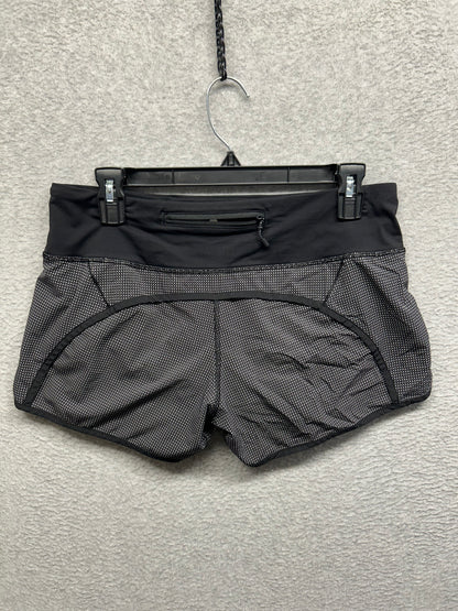 Lululemon Run Times Short Size 6 Teeny Check Print White Black