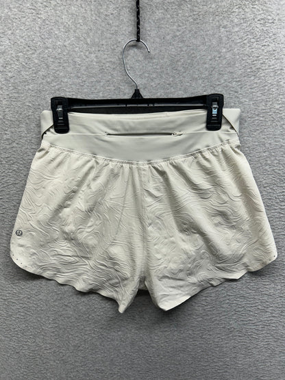 Lululemon Fast and Free High-Rise Short 2" Size 6 In-Sense Emboss Mini Bone