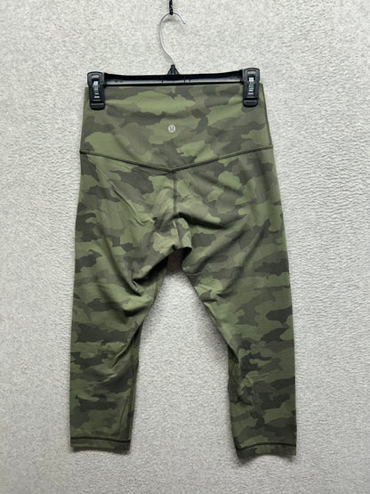 Lululemon Align Crop 21" Size 8 Heritage 365 Camo Green Twill Multi