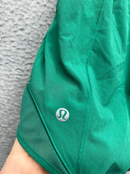 Lululemon Hotty Hot High-Rise Lined Short 4" Size 6 (Square) Cascadia Green