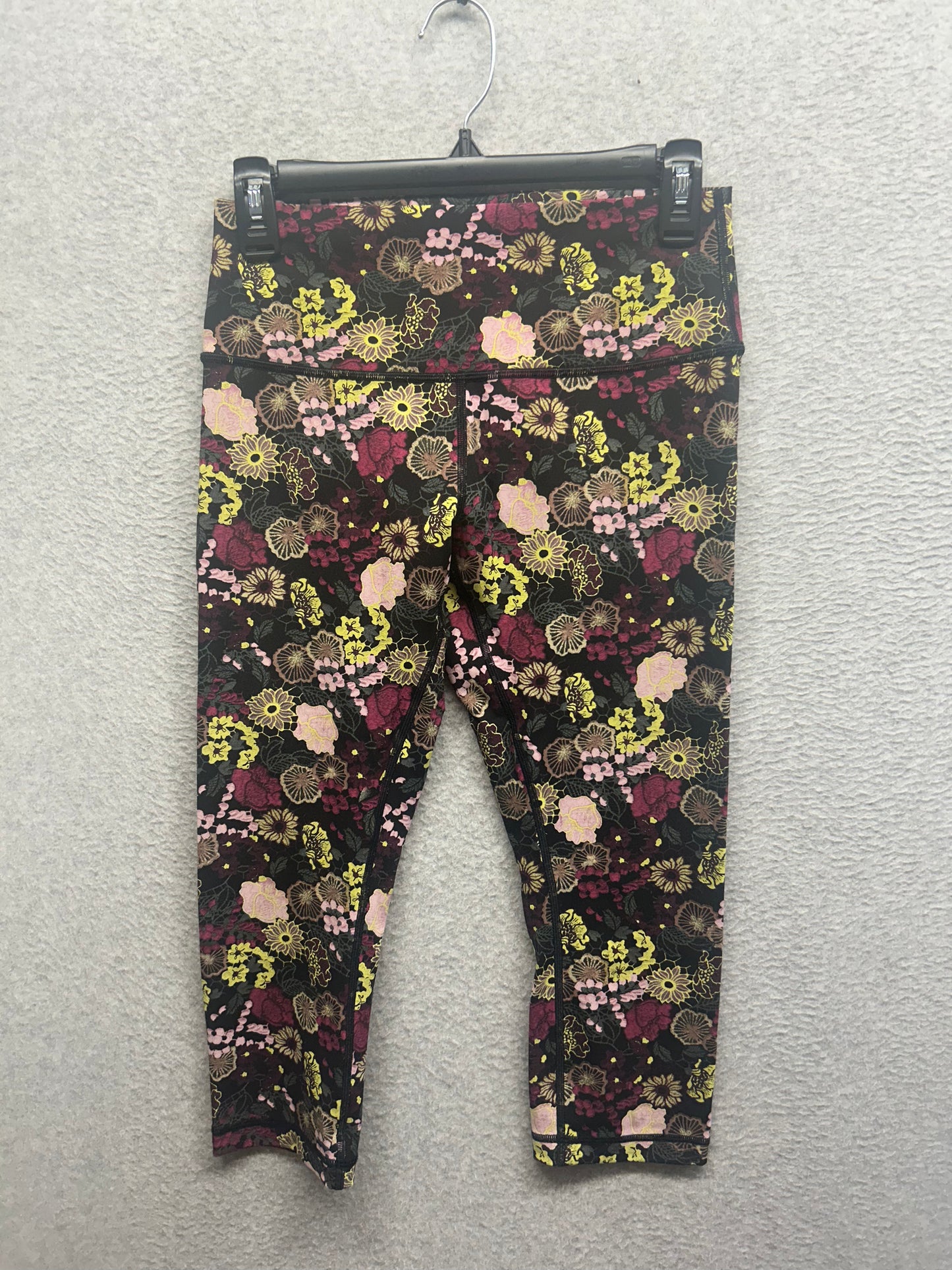 Lululemon Wunder Under Crop Hi-Rise 21" Size 8 Fluorolace Multi