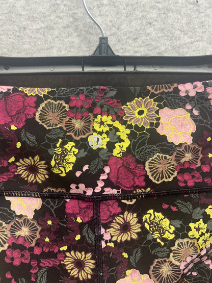 Lululemon Wunder Under Crop Hi-Rise 21" Size 8 Fluorolace Multi
