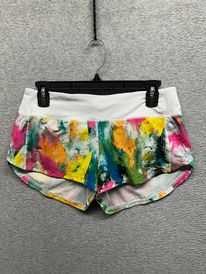 Lululemon Speed Up Low-Rise Lined Short 2.5" Size 6 No Limits White Multi