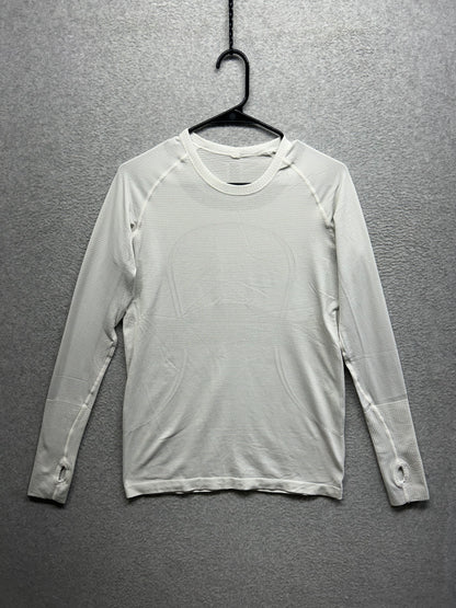 Lululemon Swiftly Tech Long Sleeve Crew Size 10 Heathered White