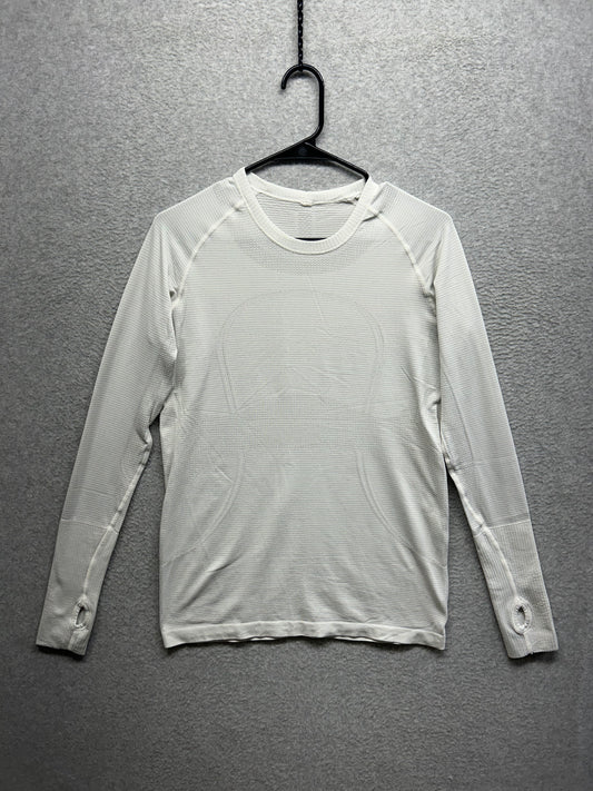 Lululemon Swiftly Tech Long Sleeve Crew Size 10 Heathered White