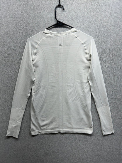 Lululemon Swiftly Tech Long Sleeve Crew Size 10 Heathered White