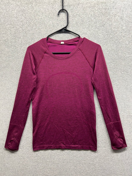 Lululemon Swiftly Tech Long Sleeve Crew Size 6 Heathered Dashing Purple