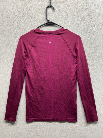 Lululemon Swiftly Tech Long Sleeve Crew Size 6 Heathered Dashing Purple
